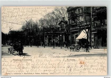 20095 W2000 Eimsbüttel 1905 Lithographie Fruchtallee Kutsche Hamburg - 52096749
