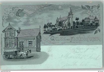 20095 W2000 Finkenwerder Lithographie / Mondschein Mehlhandlung Rust Meh... - 13653281