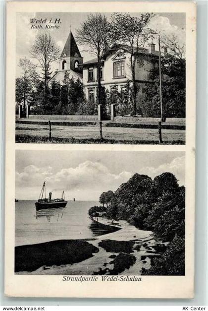 22880 W2000 Wedel - Kath. Kirche Strand Wedel-Schulau Dampfer - 13925897