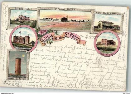 25826 W2252 St. Peter-Ording 1898 Lithographie Hotel Wilhelminenhöhe Str... - 13642396