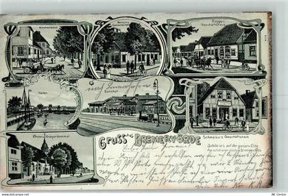 27432 W2740 Bremervörde 1906 - Gruss aus Bahnhof Eisenbahn Schmelke u. R... - 13604182