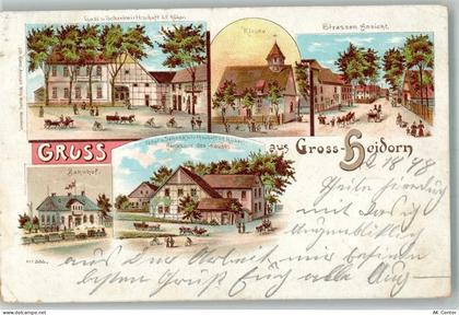 31515 W3050 Wunstorf 1898 Lithographie Gross Heidorn Gasthaus Küker Bahn... - 13659692