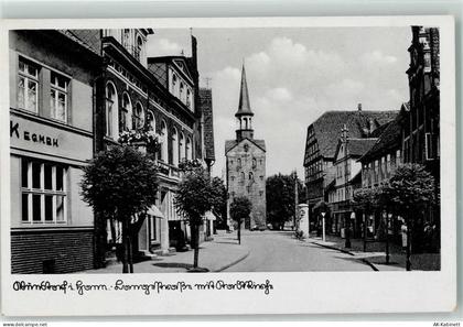 31515 W3050 Wunstorf - Langestraße mit Kirchturm Litfaßsäule - 39234255