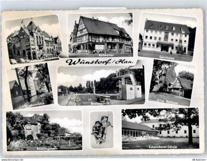 31515 W3050 Wunstorf - Wassermühle, Rathaus, Ratskeller, Sparkasse, Schw... - 51038738