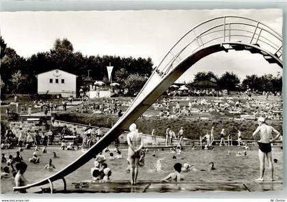 36088 W6418 Hünfeld Foto AK Schwimmbad Haselgrund Wasserrutsche - 13972271