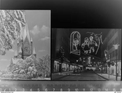 42651 W5650 Solingen GLASNEGATIV 2 Stück: Lutherkirche, Solingen im Lich... - 30053065