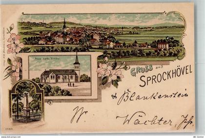 45549 W4322 Sprockhövel 189 Gebrauchsspuren Lithographie Kath. Kirche De... - 13658325