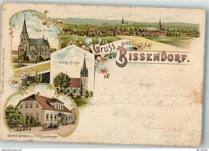 49143 W4516 Bissendorf , Kr Osnabrück 1899 Lithographie Ev. Kirche Gasth... - 13664932