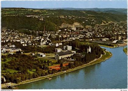 56112 W5420 Lahnstein um 1970/80 - Lahnstein, Ansicht, Lahnmündung mit B... - 20014488