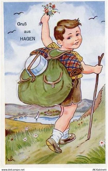 58089 W5800 Hagen - Hagen (5800) Leporello, signiert I-II - 55112752
