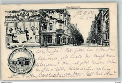 58089 W5800 Hagen , Westf 1904 Lithographie Bahnhof Hagen Speisewagenabt... - 13650180