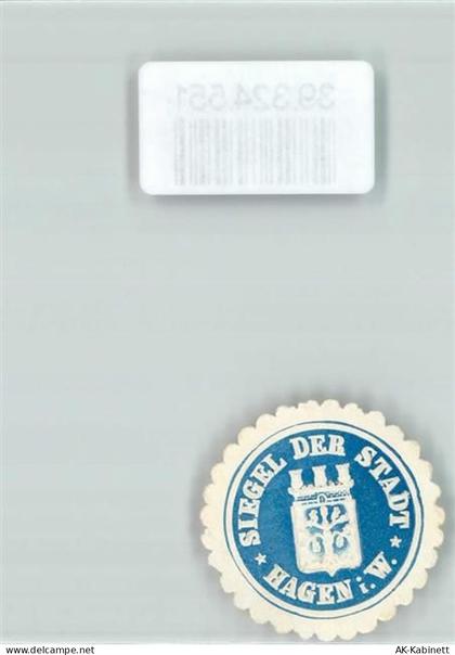 58089 W5800 Hagen , Westf Siegelmarke Siegel der Stadt Hagen i.W. - 39324551