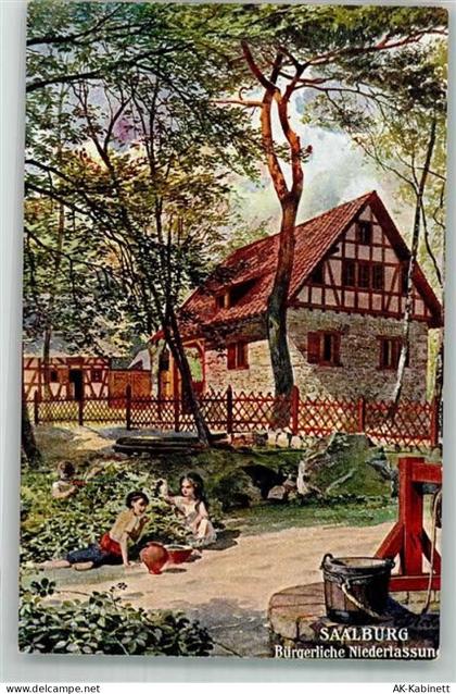 61348 W6380 Saalburg -Kastell Foto AK Bürgerliche Niederlassung Saalburg... - 38027701