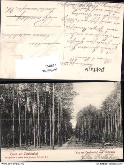 728851 Gruss aus Carolinenhof Eichwalde Berlin Treptow Köpenick