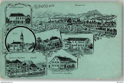 79787 W7898 Oberlauchringen , Kr Waldshut Gebrauchsspuren Lithographie B... - 13654269
