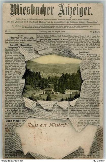 83714 W8160 Miesbach 1902 Zeitungs AK Miesbach Anzeiger Titelblatt 28. A... - 13660810
