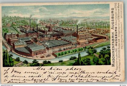 86150 W8900 Augsburg , Bay 1899 Lithographie Maschinenfabrik Augsburg - 13649275