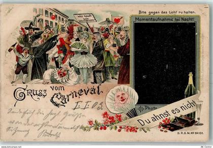 W5000 Köln Stadt Karneval Fächer Sekt HGL Karneval 1903 Lithographie - 13604686