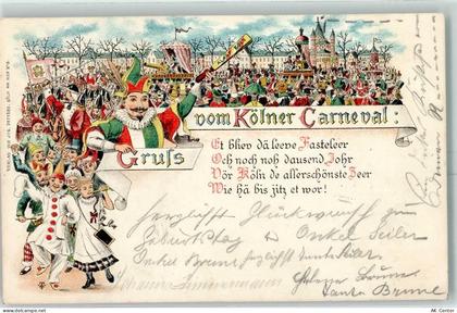 W5000 Köln Stadt Kölner Karneval Narrenumzug Karneval 1899 Lithographie... - 13602761