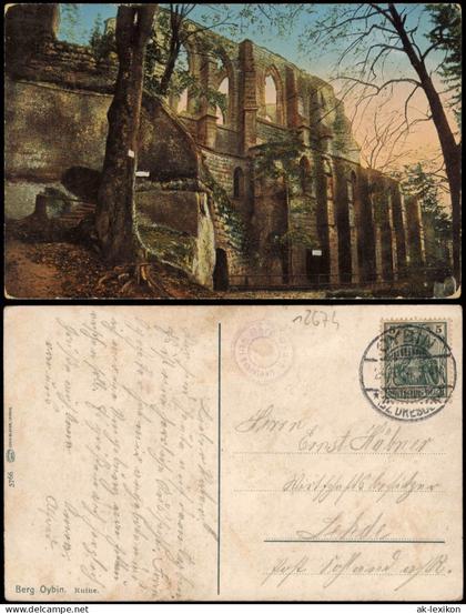 Ansichtskarte Oybin Berg Oybin Ruine 1910
