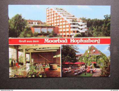 Mehrbild AK Gruß aus dem Moorbad Hopfenberg / Weserland Klinik mit AFS / Freistempel Bad Hopfenberg Petershagen Weser