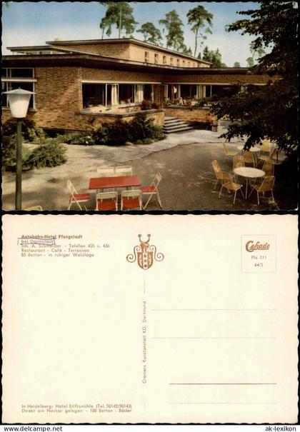Ansichtskarte Pfungstadt Autobahn-Hotel 1964