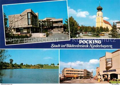 Pocking Rathaus Kirche Innenstadt See