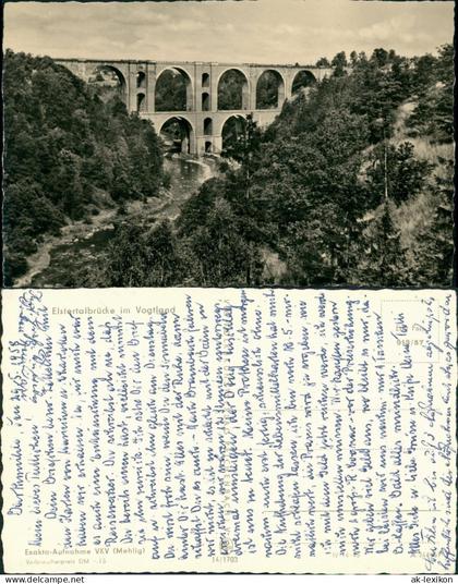 Ansichtskarte Jocketa-Pöhl Elstertalbrücke 1967