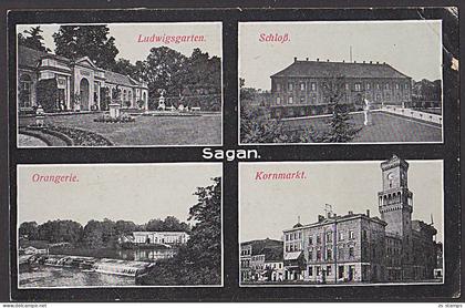 Sagan Zagan Lebus Schloss Kornmarkt Ludwigsgarten Feldpost 1916