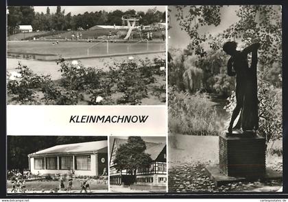 AK Kleinmachnow /Kr. Potsdam, Schwimmbad und Parkanlage