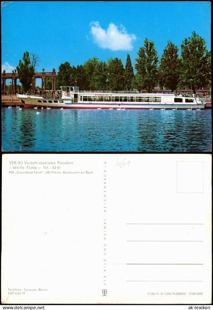 Potsdam Weiße Flotte Potsdam  Potsdam Ansichtskarte  Dampfer 1974