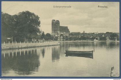 Prenzlau Uckerpromenade, gelaufen Bahnpost (AK2489)