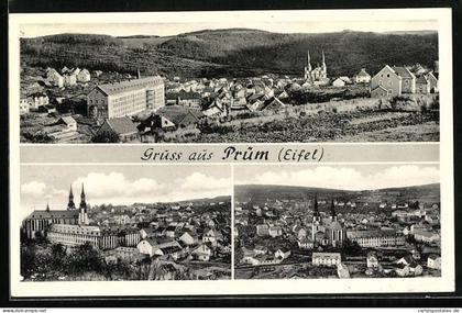 AK Prüm /Eifel, Ortsansicht mit Kirche