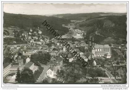 Prüm die Waldstadt der Eifel - Luftaufnahme - Foto-AK