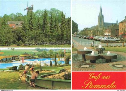 Stommeln Pulheim NRW Windmuehle Schwimmbad Rutsche Kirche Brunnen