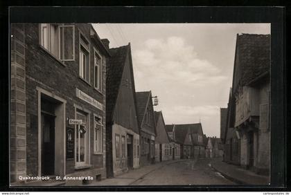 AK Quakenbrück, St. Annenstrasse mit Friseur