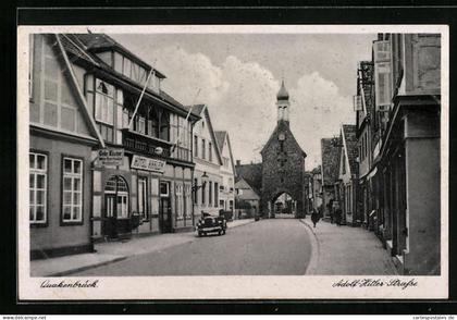 AK Quakenbrück, Strasse mit Hotel Karlem
