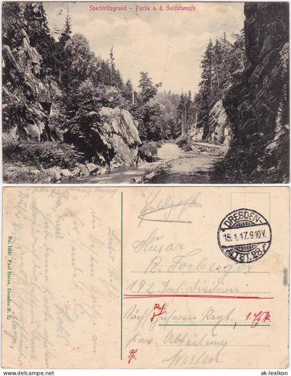 Rabenau Spechtritzgrund - Partie a. d. Goldstampfe 1917