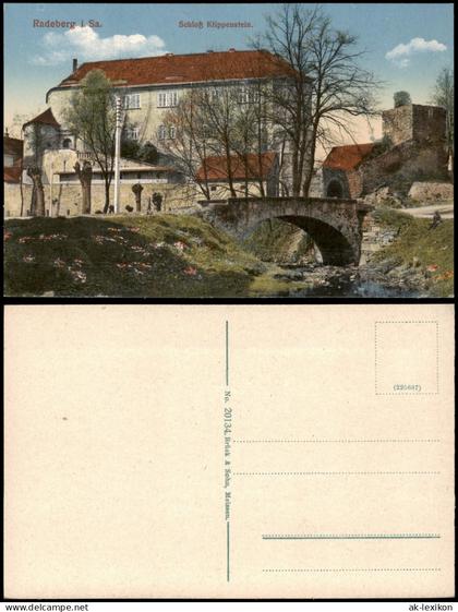 Ansichtskarte Radeberg Schloß Klippenstein 1916