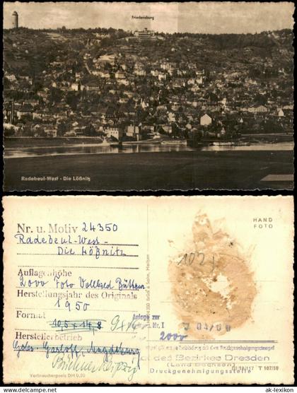 Ansichtskarte Niederlößnitz-Radebeul Friedensburg Stadt Radebeul West 1928