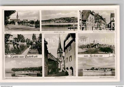 Radolfzell Bodensee Stadtgarten Motorboot Radolfzell Liebfrauenmuenster Ritterha