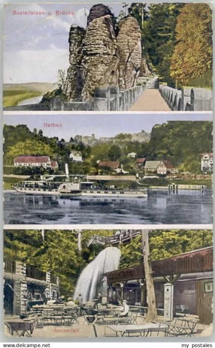 Rathen Saechsische Schweiz Rathen Sachsen Basteifelsen Amselfall