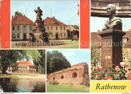 Rathenow Kurfuersten Denkmal Duncker Denkmal Waldschwimmbad Stadtmauer