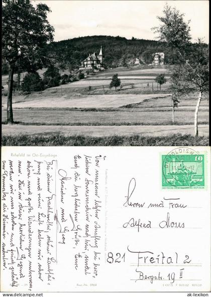 Ansichtskarte Rehefeld-Altenberg (Erzgebirge) Stadtblick 1962