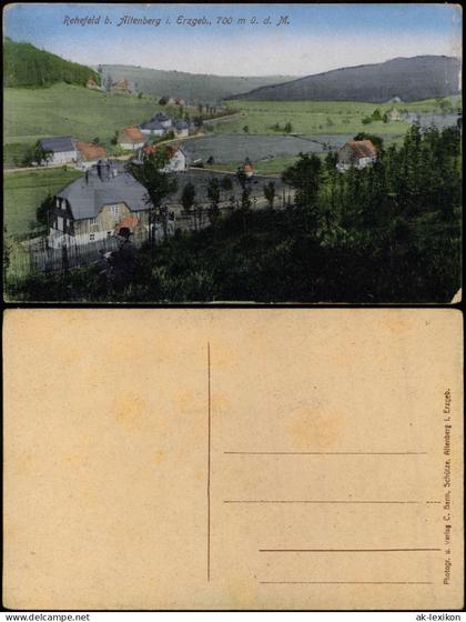 Ansichtskarte Rehefeld-Altenberg (Erzgebirge) Stadtpartie 1913