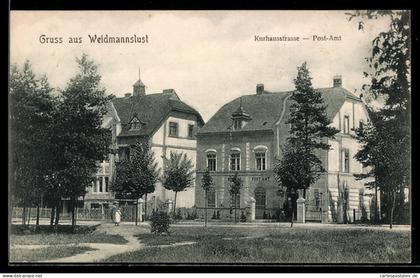 AK Waidmannslust, Kurhausstrasse mit Postamt