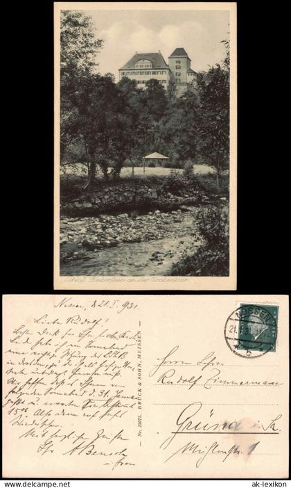 Ansichtskarte Reinsberg (Sachsen) Schloß Bieberstein (Castle) 1931