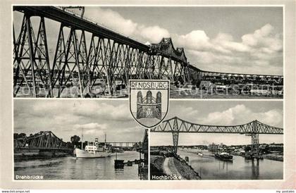 Rendsburg Schleswig-Holstein Drehbruecke Hochbruecke