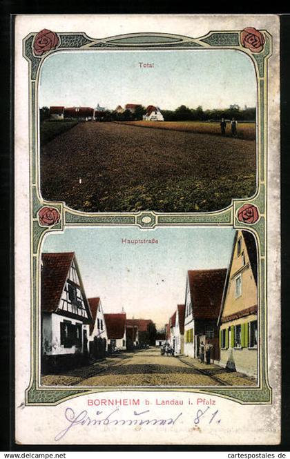 AK Bornheim /Pfalz, Ortsansicht, Hauptstrasse