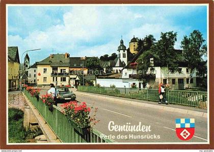 Gemuenden Rhein-Hunsrueck-Kreis Rheinland-Pfalz Hunsrueck Bruecke Kirche Strasse